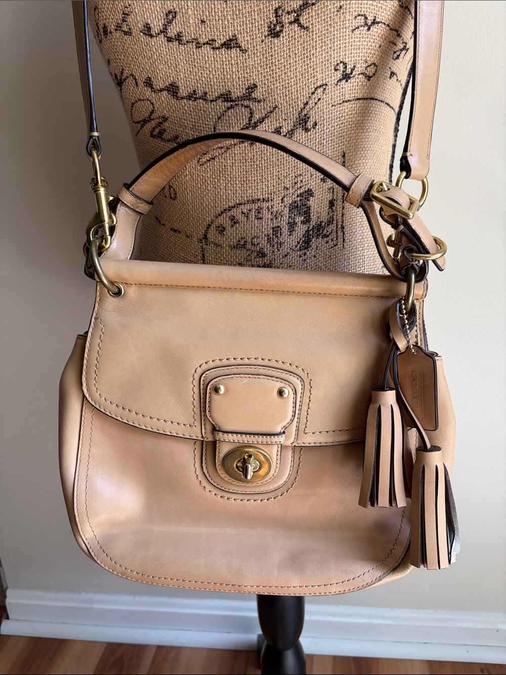 Coach Vintage Legacy Willis leather handbag turnlock crossbody tan - Picture 3 of 12